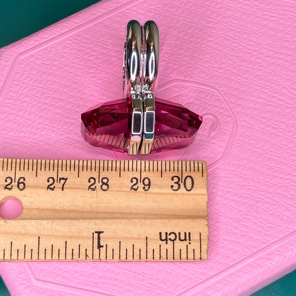Swarovski Lucent Pink Ring Magnetic Rhodium Plated 5.5 NIB - Picture 9 of 16